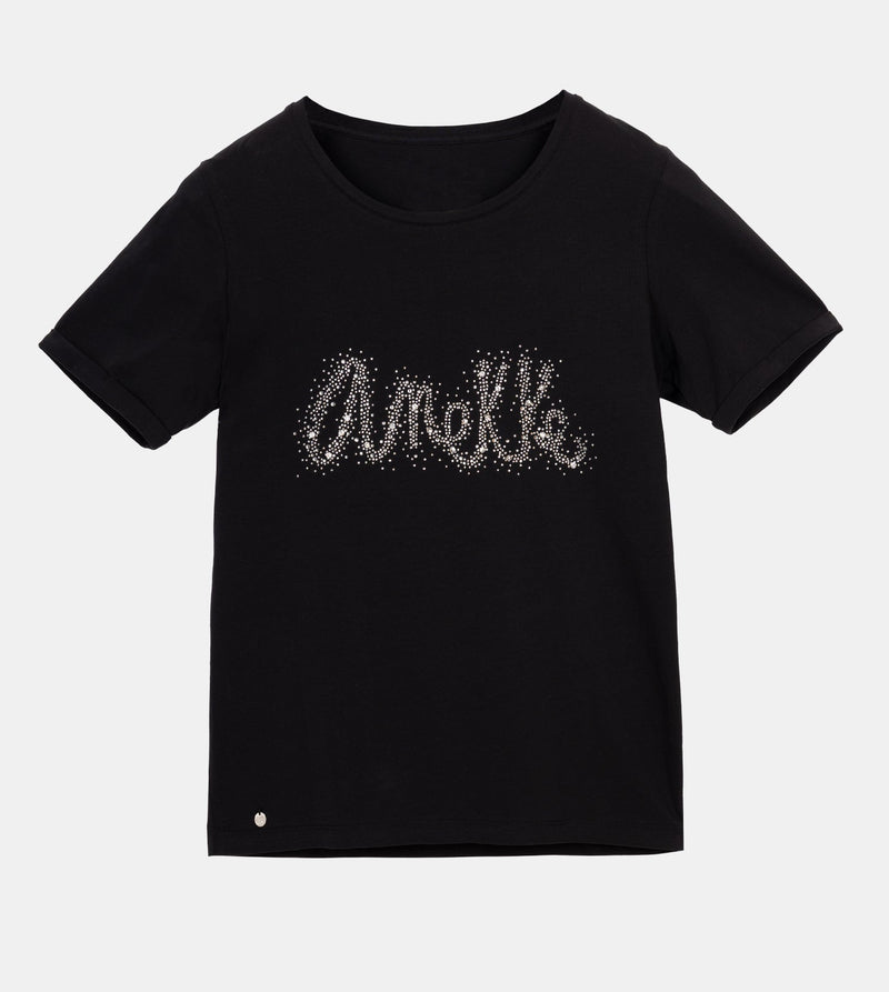 T-shirt noir Anekke