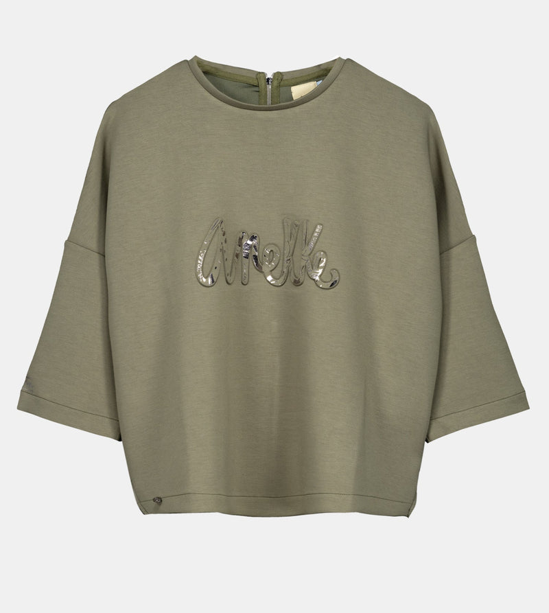 Sweat-shirt vert logo