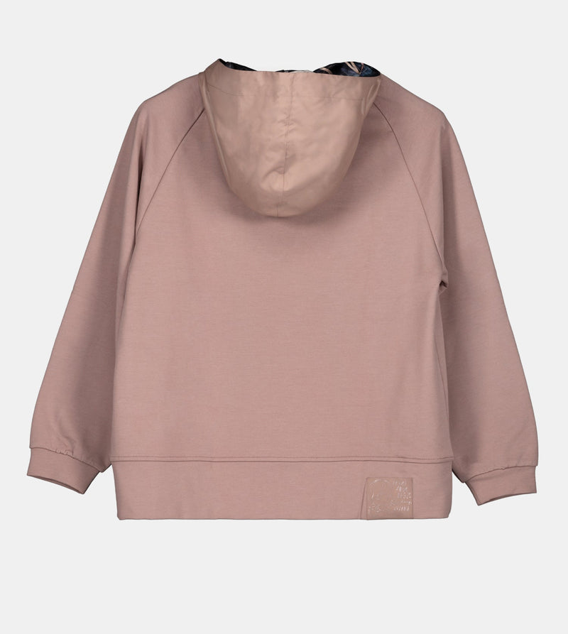 Sweat-shirt beige à capuche