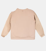 Sweat-shirt beige cut-out