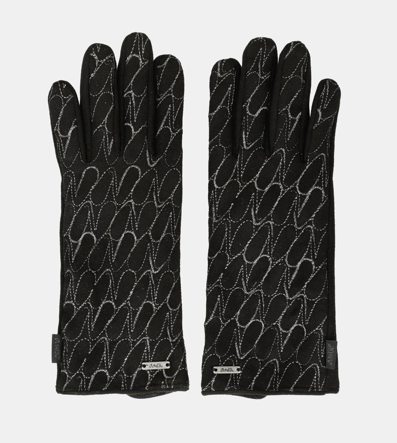 Gants avec logo Anekke, noir