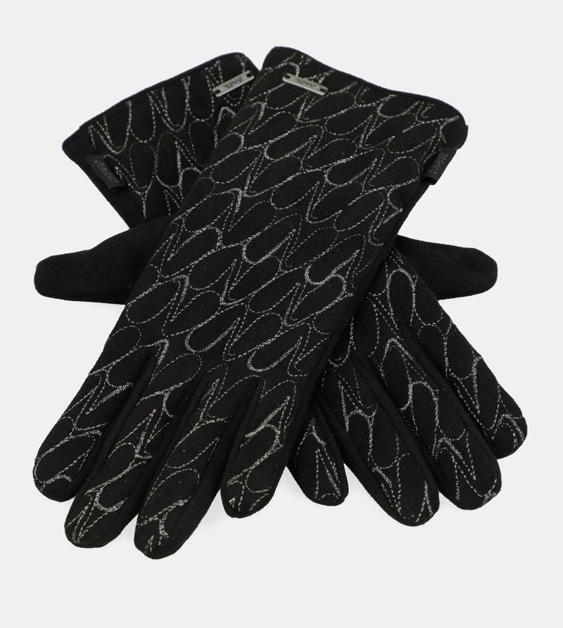 Gants avec logo Anekke, noir