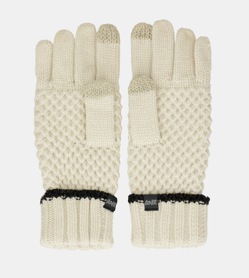 Gants en maille, beige