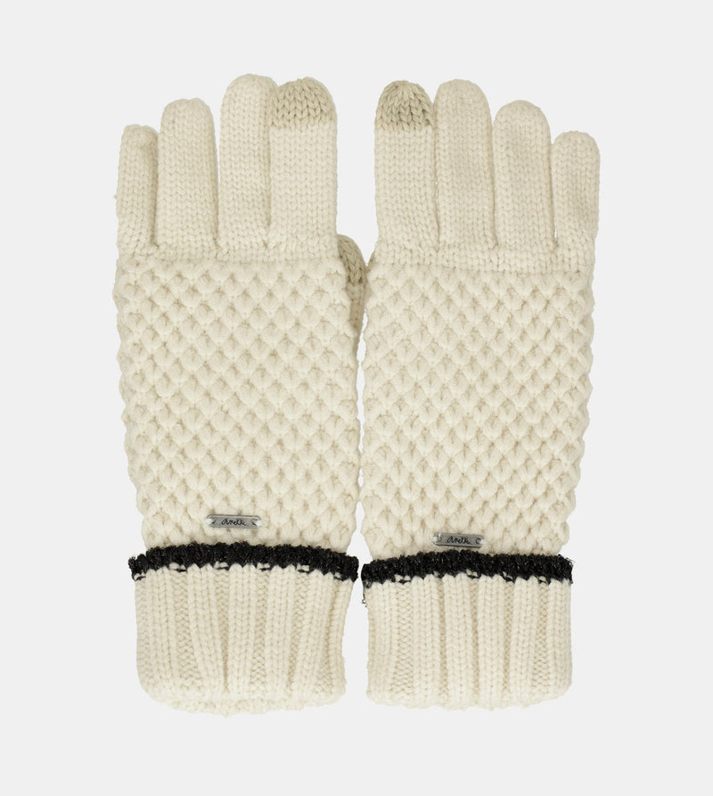 Gants en maille, beige