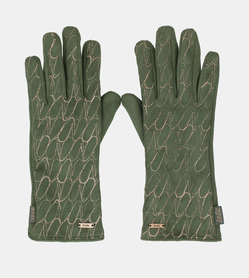 Gants avec logo Anekke, vert