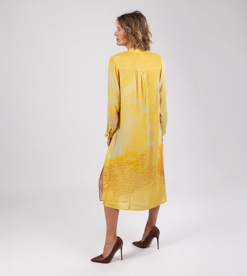 Robe chemise jaune