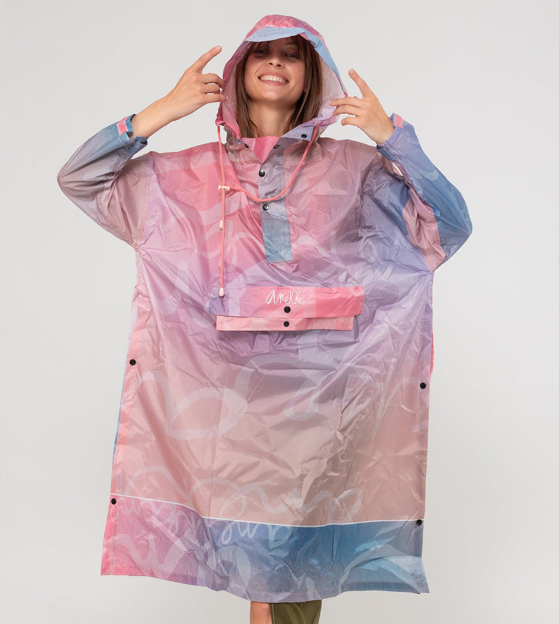 Imperméable pliable rose