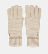 Gants tricotés beige