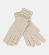 Gants tricotés beige