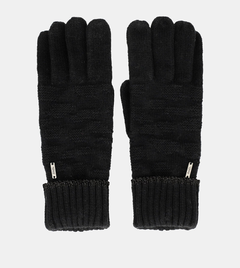 Gants tricotés noirs