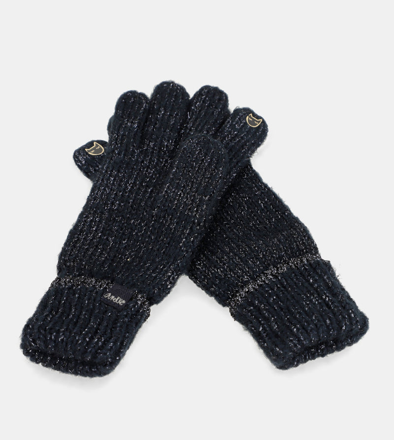 Gants logomania bleu marine