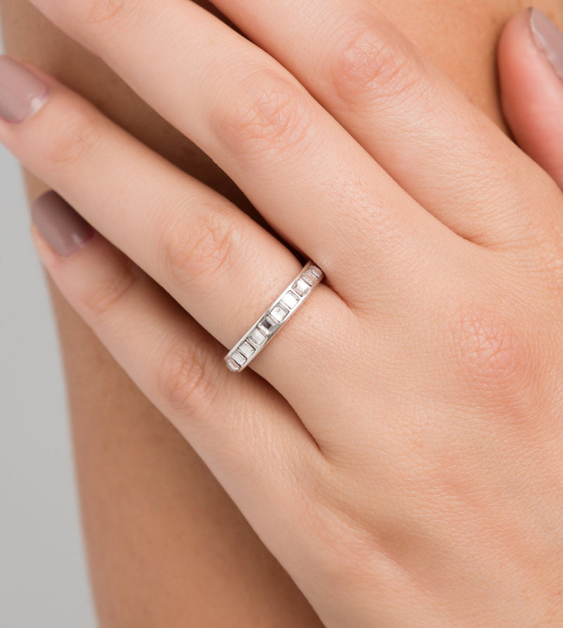 Bague en argent brillant