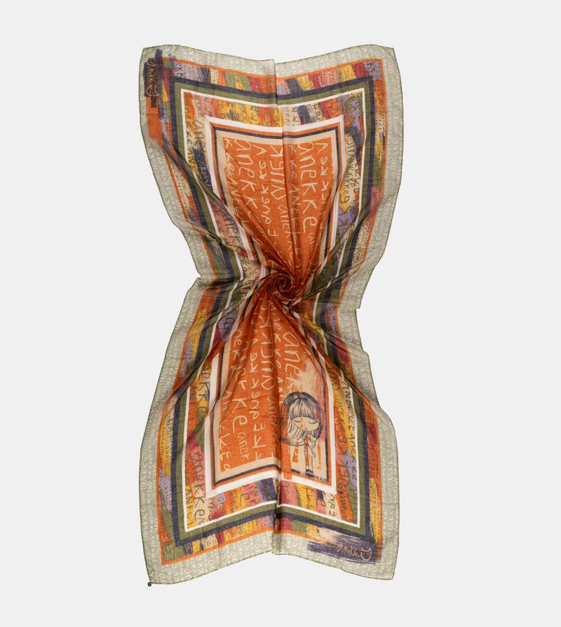 Magic Souls Ocher Print Scarf