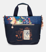 Nature Pachamama Navy Blue Tot Sac avec bandoulière