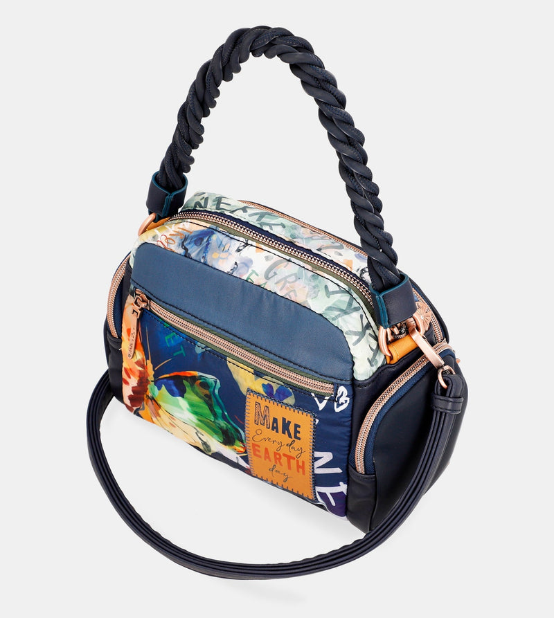 Nature Pachamama Blue Crossbody Bag