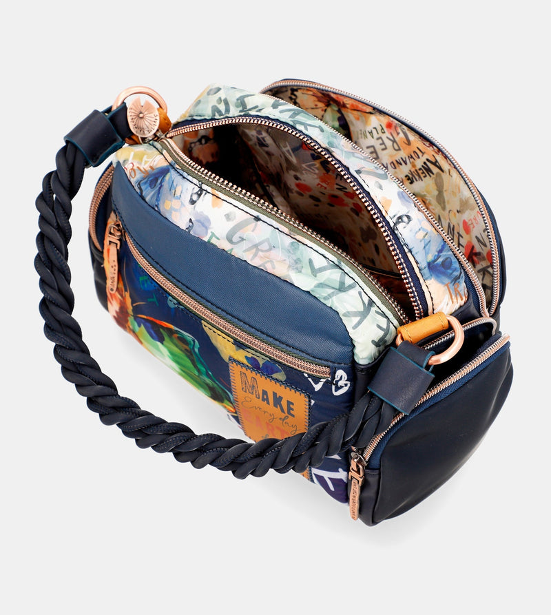 Nature Pachamama Blue Crossbody Bag