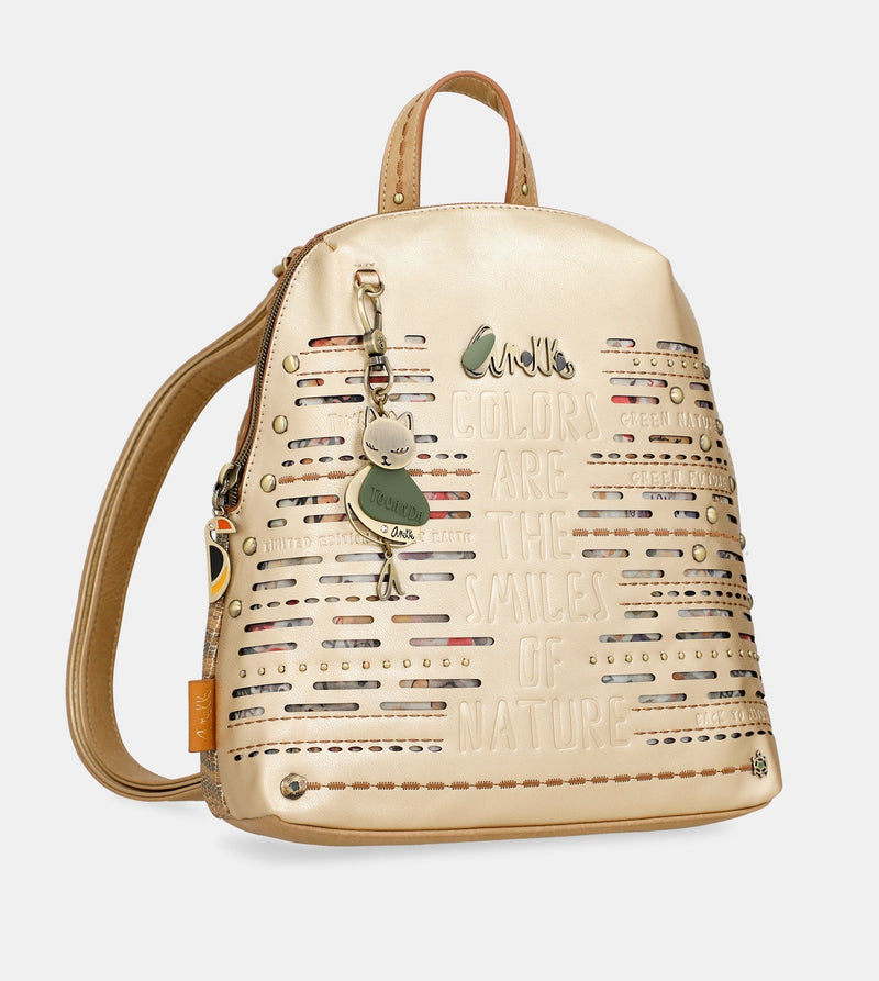 Nature Pachamama Golden Backpack