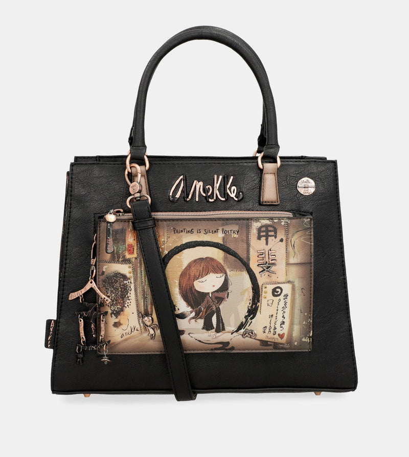 SHōen Black Tote avec bandoulière