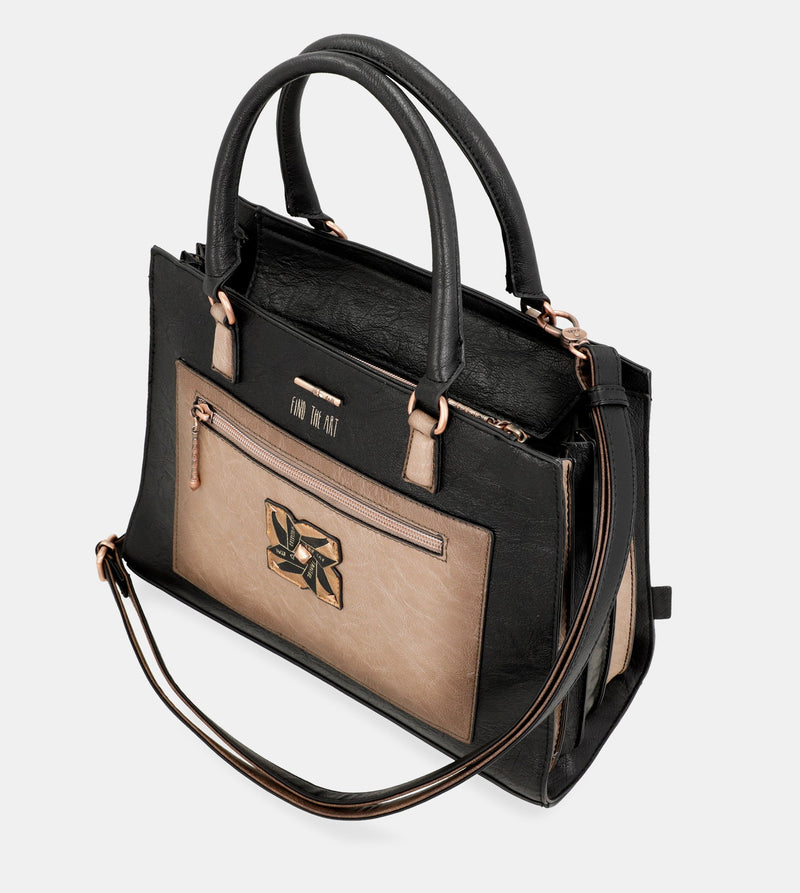 SHōen Black Tote avec bandoulière