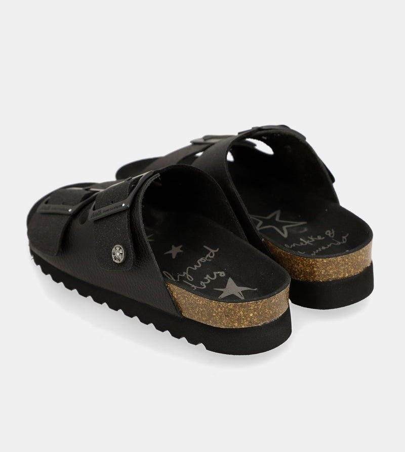 Sandales bio femme, noir