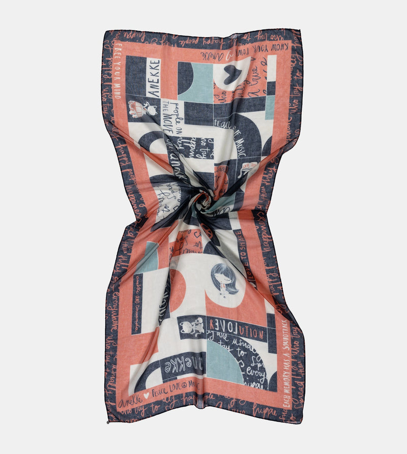 Foulard orange Sixties