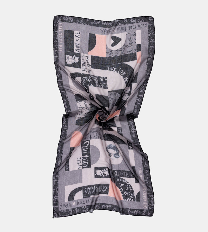 Foulard gris Sixties