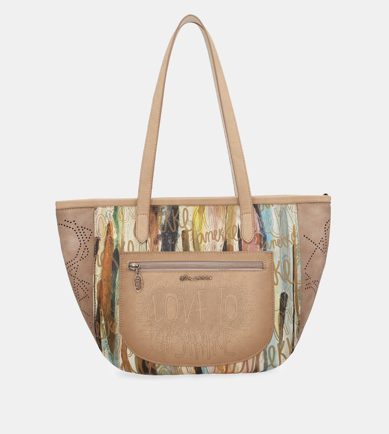 Sac shopper grand format nude Studio