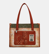 Sac cabas camel Peace & Love