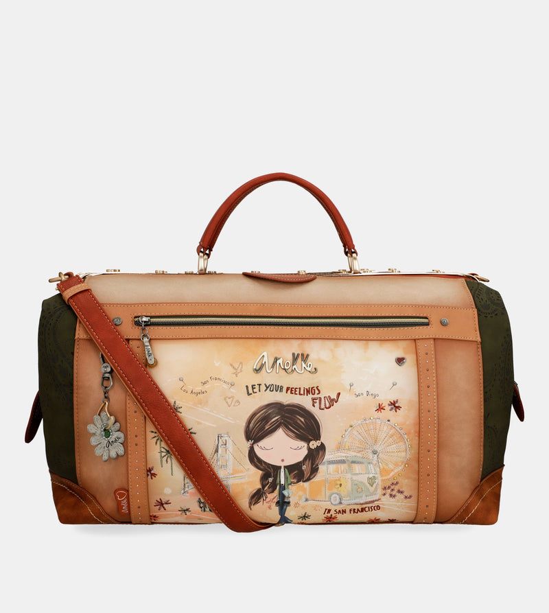 Sac de voyage camel Peace & Love